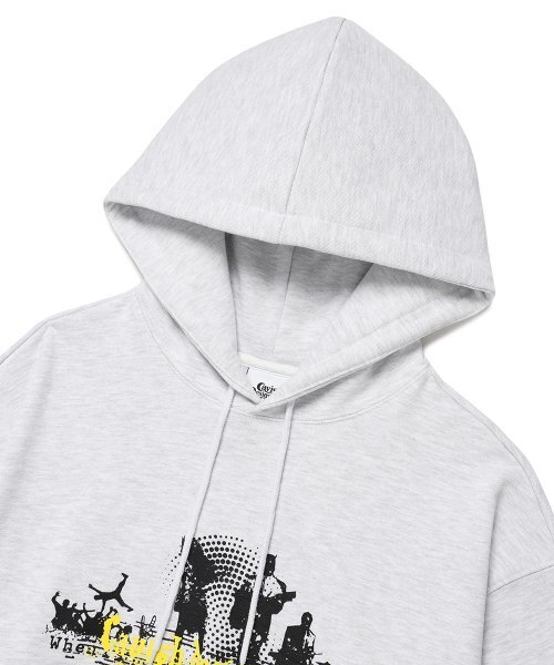 Cavish（カビシ）の「BLUES BAND HOODIE LIGHT GREY(CV2ESUM406A)（パーカー・レディース・ライトグレー・LARGE/MEDIUM/SMALL/X-LARGE）」の3枚目の写真