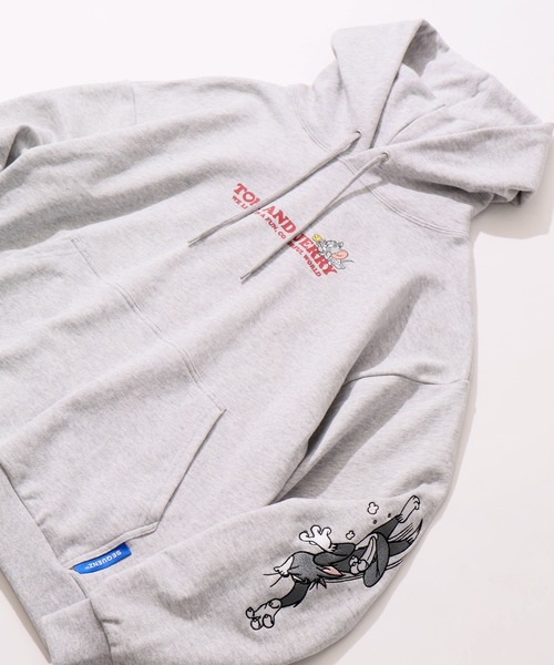 SEQUENZ（シークエンズ）の「【SEQUENZ/シークエンズ】Tom & Jerry Heart Chase Sleeve Graffiti Hoodie/トム & ジェリー ハート チェイス スリーブ グラフィック フーディー（パーカー・レディース・アッシュグレー/ネイビー/ワイン/ブラック・L/S/M）」の15枚目の写真