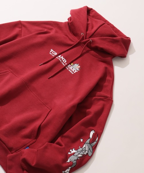 SEQUENZ（シークエンズ）の「【SEQUENZ/シークエンズ】Tom & Jerry Heart Chase Sleeve Graffiti Hoodie/トム & ジェリー ハート チェイス スリーブ グラフィック フーディー（パーカー・レディース・アッシュグレー/ネイビー/ワイン/ブラック・L/S/M）」の6枚目の写真