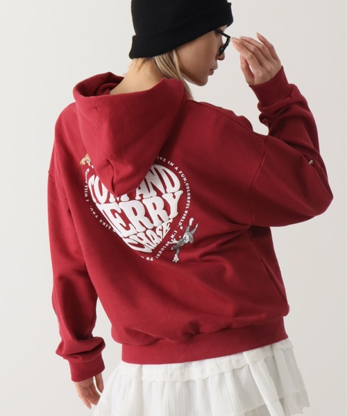 SEQUENZ（シークエンズ）の「【SEQUENZ/シークエンズ】Tom & Jerry Heart Chase Sleeve Graffiti Hoodie/トム & ジェリー ハート チェイス スリーブ グラフィック フーディー（パーカー・レディース・アッシュグレー/ネイビー/ワイン/ブラック・L/S/M）」の12枚目の写真