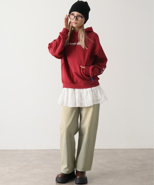 SEQUENZ（シークエンズ）の「【SEQUENZ/シークエンズ】Tom & Jerry Heart Chase Sleeve Graffiti Hoodie/トム & ジェリー ハート チェイス スリーブ グラフィック フーディー（パーカー・レディース・アッシュグレー/ネイビー/ワイン/ブラック・L/S/M）」の11枚目の写真