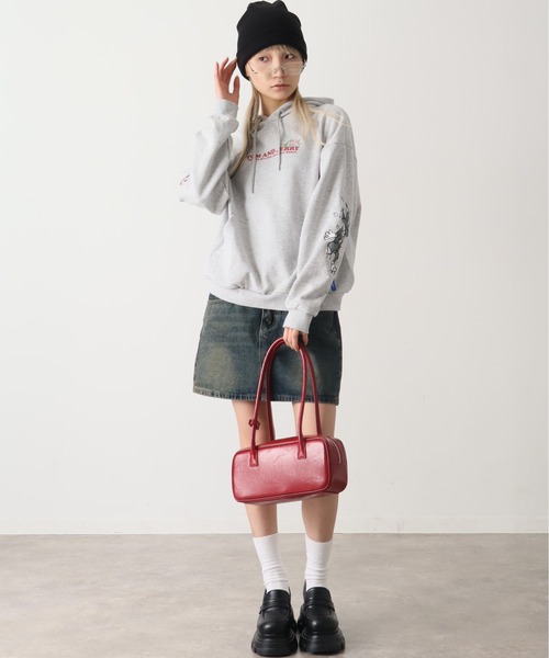 SEQUENZ（シークエンズ）の「【SEQUENZ/シークエンズ】Tom & Jerry Heart Chase Sleeve Graffiti Hoodie/トム & ジェリー ハート チェイス スリーブ グラフィック フーディー（パーカー・レディース・アッシュグレー/ネイビー/ワイン/ブラック・L/S/M）」の16枚目の写真