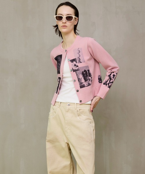 MAISON SPECIAL(メゾンスペシャル)の「Photo Collage Compact Knit Cardigan/フォトコラージュコンパクトニットカーディガン(カーディガン/ボレロ・レディース・ピンク/グレー/アイボリー・FREE)」の10枚目の写真