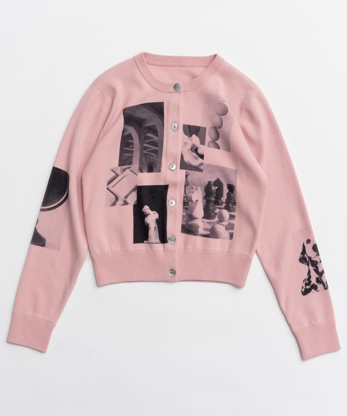 MAISON SPECIAL(メゾンスペシャル)の「Photo Collage Compact Knit Cardigan/フォトコラージュコンパクトニットカーディガン(カーディガン/ボレロ・レディース・ピンク/グレー/アイボリー・FREE)」の16枚目の写真
