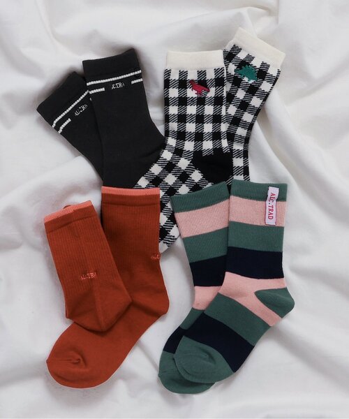 apres les cours(アプレレクール)の「4柄アソートソックス(ソックス/靴下・キッズ・レッド/ブラック/チェック/その他2・21/18/15 /12)」の5枚目の写真