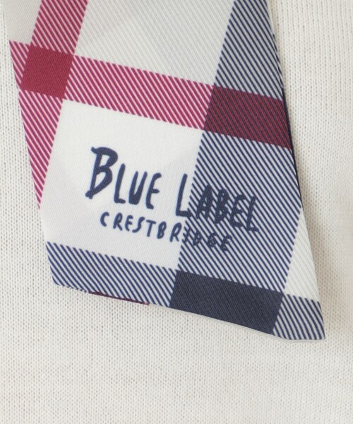 BLUE LABEL CRESTBRIDGE（ブルーレーベルクレストブリッジ）の「ウールアクリルブレンドスカーフニット（ニット/セーター・レディース・レッド系その他/オフホワイト/ブラック/ダークネイビー・38）」の9枚目の写真