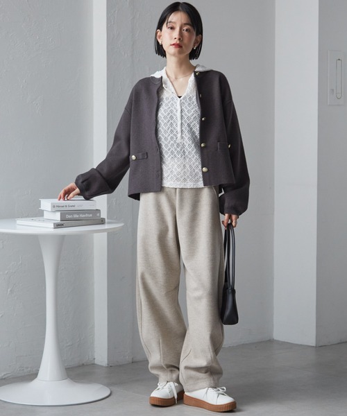 RANAN(ラナン)の「レースフーディートップス(Tシャツ/カットソー・レディース・ブラック/ホワイト・L/LL/M)」の12枚目の写真