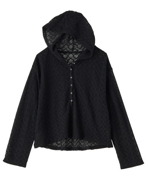 RANAN(ラナン)の「レースフーディートップス(Tシャツ/カットソー・レディース・ブラック/ホワイト・L/LL/M)」の20枚目の写真