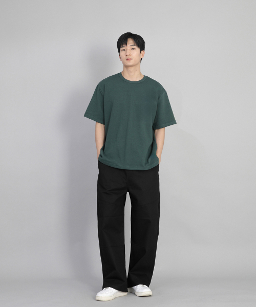 SAINTCREW（セントクルー）の「Rネック無地半袖Tシャツ BRS-826 ダークグリーン（Tシャツ/カットソー・メンズ・その他・MEDIUM/LARGE/X-LARGE/XX-LARGE）」の2枚目の写真