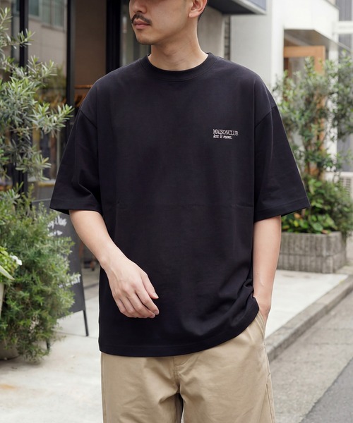 MILITARY(ミリタリー)の「【SETUP7】One Point Embroidery Tee KKP/ ワンポイント刺繍Tシャツ(Tシャツ/カットソー・メンズ・ブラック/ホワイト/ブラウン/ブルー/グレー・M/L)」の2枚目の写真