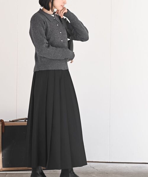 rps（アールピーエス）の「ケーブルポロニットカーディガン（カーディガン/ボレロ・レディース・グレー系その他/アイボリー/レッド・フリー）」の7枚目の写真