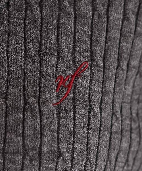 rps（アールピーエス）の「ケーブルポロニットカーディガン（カーディガン/ボレロ・レディース・グレー系その他/アイボリー/レッド・フリー）」の12枚目の写真