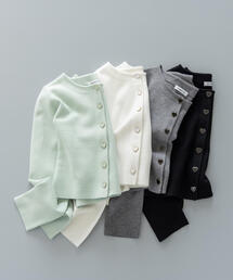 NATURAL BEAUTY BASIC | ◇ハートボタンニットジャケット(カーディガン/ボレロ)