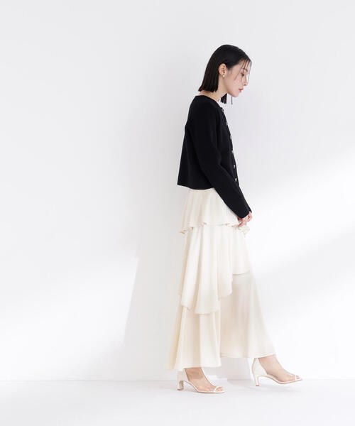 NATURAL BEAUTY BASIC（ナチュラルビューティーベーシック）の「◇ハートボタンニットジャケット（カーディガン/ボレロ・レディース・ブラック/ライトグリーン/オフホワイト/グレー・FREE）」の15枚目の写真