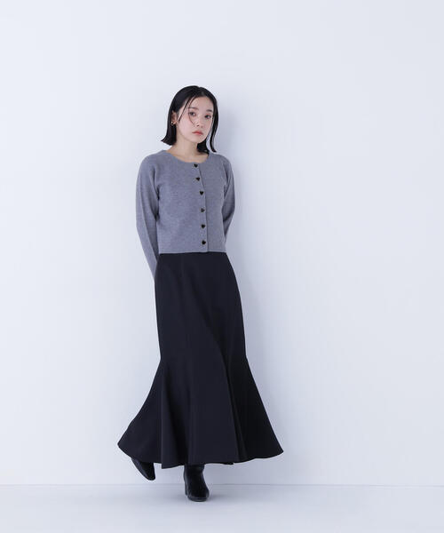 NATURAL BEAUTY BASIC（ナチュラルビューティーベーシック）の「◇ハートボタンニットジャケット（カーディガン/ボレロ・レディース・ブラック/ライトグリーン/オフホワイト/グレー・FREE）」の18枚目の写真