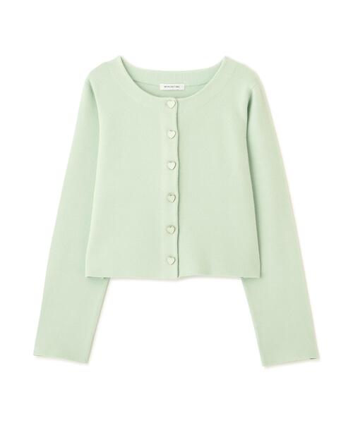 NATURAL BEAUTY BASIC（ナチュラルビューティーベーシック）の「◇ハートボタンニットジャケット（カーディガン/ボレロ・レディース・ブラック/ライトグリーン/オフホワイト/グレー・FREE）」の20枚目の写真