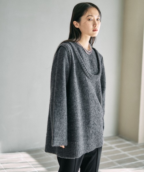 LEPSIM（レプシィム）の「5ゲージレイヤーライクロングプルオーバー