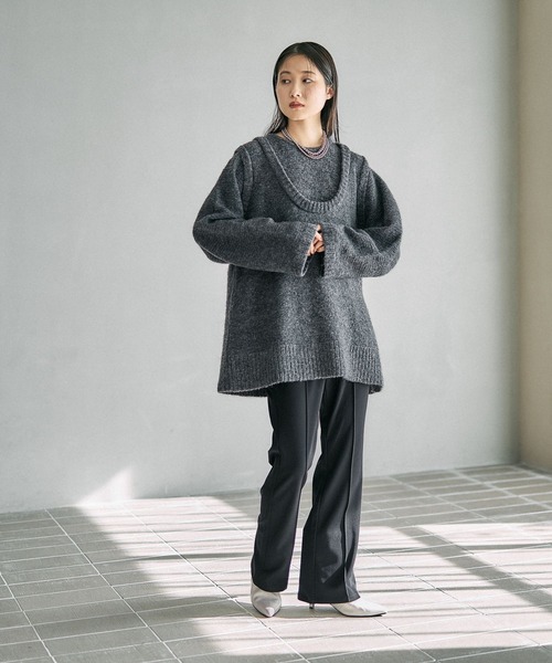 LEPSIM（レプシィム）の「5ゲージレイヤーライクロングプルオーバー