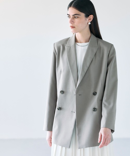 セール】ピークドラペルダブルジャケット【CLEAN MOTION】（その他
