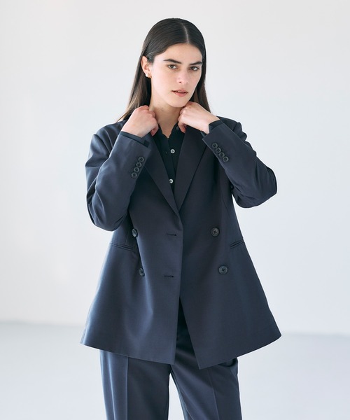 セール】ピークドラペルダブルジャケット【CLEAN MOTION】（その他