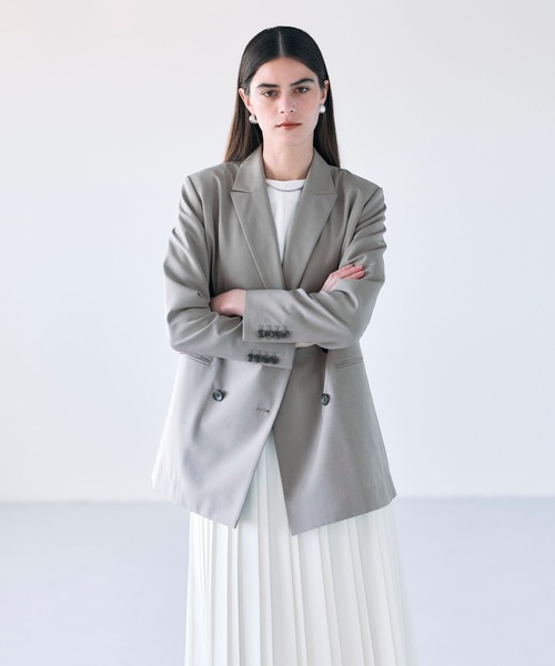 セール】ピークドラペルダブルジャケット【CLEAN MOTION】（その他