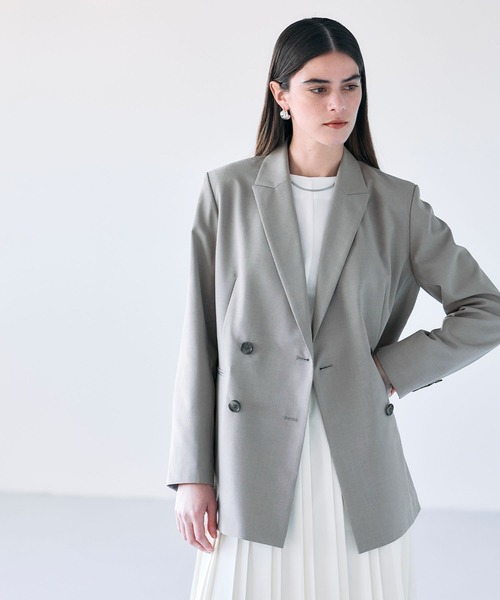 セール】ピークドラペルダブルジャケット【CLEAN MOTION】（その他