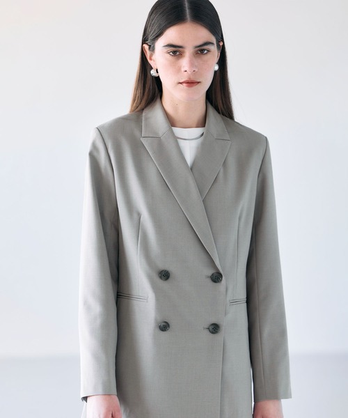 セール】ピークドラペルダブルジャケット【CLEAN MOTION】（その他