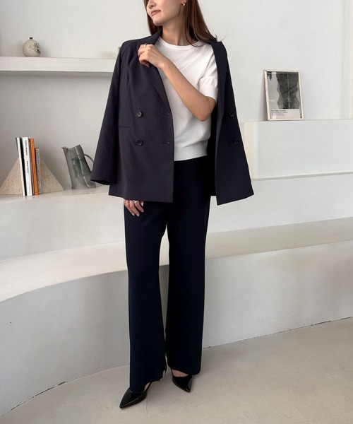 ピークドラペルダブルジャケット【CLEAN MOTION】（その他アウター