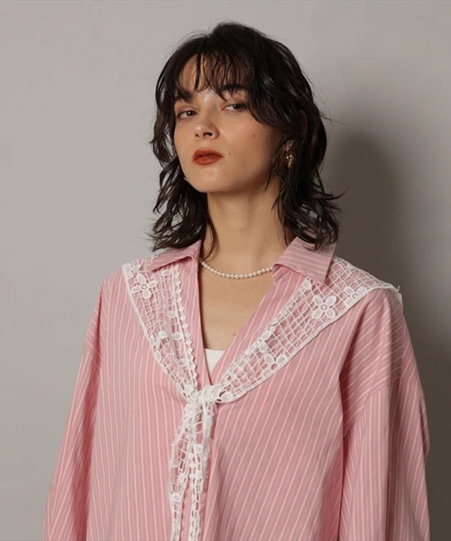 CADUNE（カデュネ）の「レーススカーフシャツ（シャツ/ブラウス）」 - WEAR