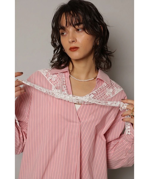 CADUNE（カデュネ）の「レーススカーフシャツ（シャツ/ブラウス）」 - WEAR
