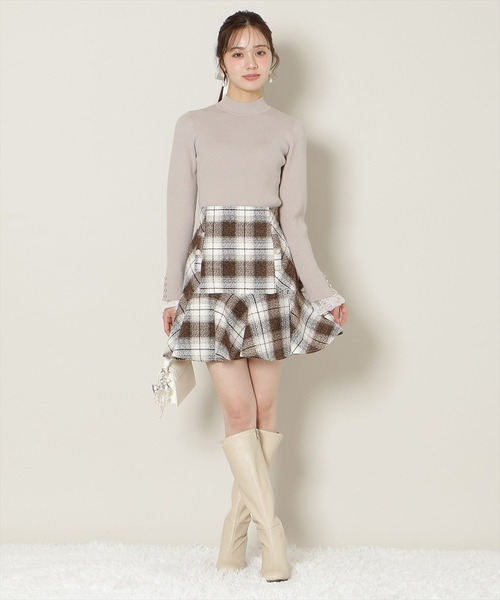 WILLSELECTION(ウィルセレクション)の「袖口レースハイネックリブニット(ニット/セーター・レディース・サックスブルー/ブラック/オフホワイト/ピンク・FREE)」の15枚目の写真