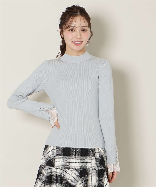 WILLSELECTION(ウィルセレクション)の「袖口レースハイネックリブニット(ニット/セーター・レディース・サックスブルー/ブラック/オフホワイト/ピンク・FREE)」の19枚目の写真
