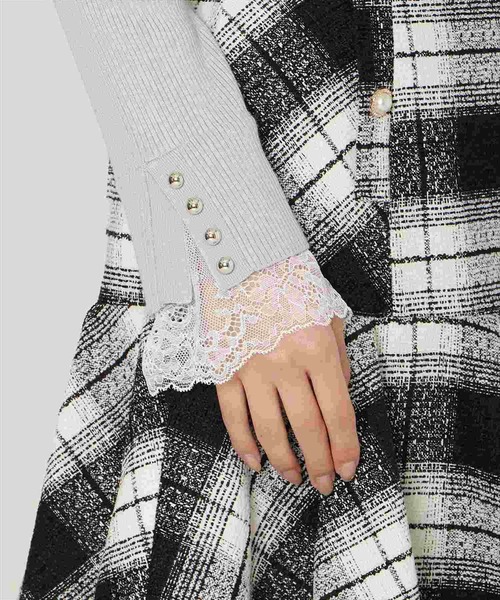 WILLSELECTION(ウィルセレクション)の「袖口レースハイネックリブニット(ニット/セーター・レディース・サックスブルー/ブラック/オフホワイト/ピンク・FREE)」の21枚目の写真