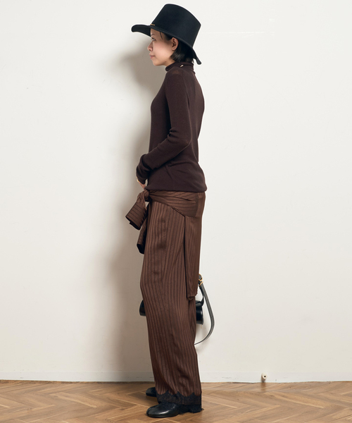 AP STUDIO（エーピーストゥディオ）の「【ARCHIVE STANCE/アーカイブスタンス】satin stripe Shirt（シャツ/ブラウス・レディース・ブラック/ブラウン・FREE）」の20枚目の写真