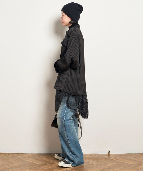 ARCHIVE STANCE/アーカイブスタンス】satin stripe Shirt（シャツ