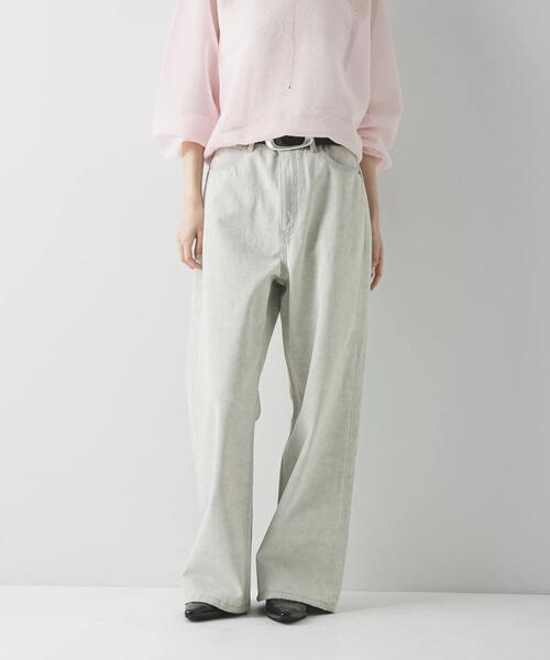 PICCADILLY（ピカデリー）の「『別注』PICCADILLY×URBAN RESEARCH　デニムストレートパンツ（デニムパンツ・レディース・ライトグレー/ライトインディゴブルー・38/40/36）」の4枚目の写真