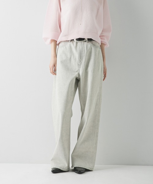 PICCADILLY（ピカデリー）の「『別注』PICCADILLY×URBAN RESEARCH　デニムストレートパンツ（デニムパンツ・レディース・ライトグレー/ライトインディゴブルー・38/40/36）」の22枚目の写真