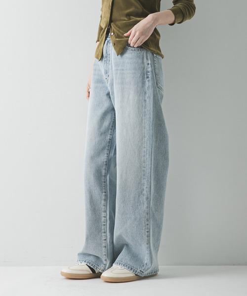 PICCADILLY（ピカデリー）の「『別注』PICCADILLY×URBAN RESEARCH　デニムストレートパンツ（デニムパンツ・レディース・ライトグレー/ライトインディゴブルー・38/40/36）」の16枚目の写真