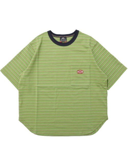 KRIFF MAYER Lady's Collection（クリフメイヤーレディースコレクション）の「配色リブ 刺繍ワッペン 細ボーダーTシャツ / ロンT / ワンポイント / コットン100%（Tシャツ/カットソー・レディース・ナチュラル/ネイビー/ベージュ/ライトグリーン・LARGE/MEDIUM）」の22枚目の写真