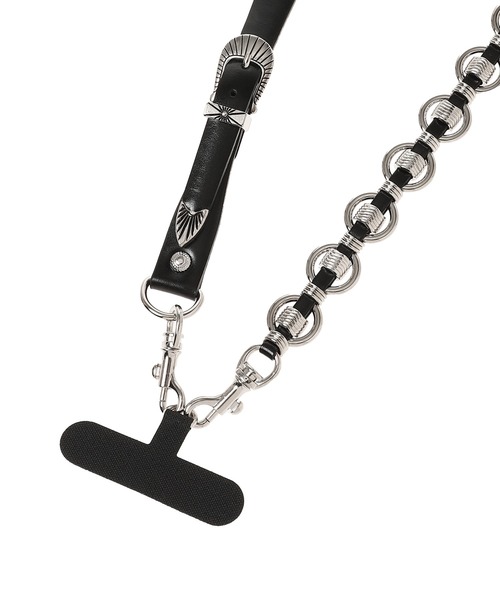 TOGA PULLA（トーガ　プルラ）の「TOGA PULLA Ring metal phone strap TZ261-AK973（スマホグッズ・レディース・ブラック・ONE SIZE）」の2枚目の写真