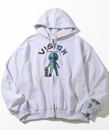 VISION STREET WEAR（ヴィジョンストリートウェア）の「【VISION STREET WEAR/ヴィジョンストリートウェア】Half Alien ZIP PK/バイカラー エイリアン フルジップ パーカー フーディー（パーカー）」