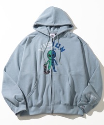 VISION STREET WEAR（ヴィジョンストリートウェア）の「【VISION STREET WEAR/ヴィジョンストリートウェア】Half Alien ZIP PK/バイカラー エイリアン フルジップ パーカー フーディー（パーカー）」
