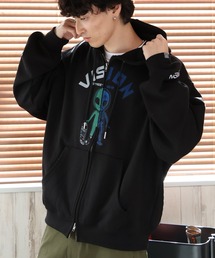 VISION STREET WEAR（ヴィジョンストリートウェア）の「【VISION STREET WEAR/ヴィジョンストリートウェア】Half Alien ZIP PK/バイカラー エイリアン フルジップ パーカー フーディー（パーカー）」