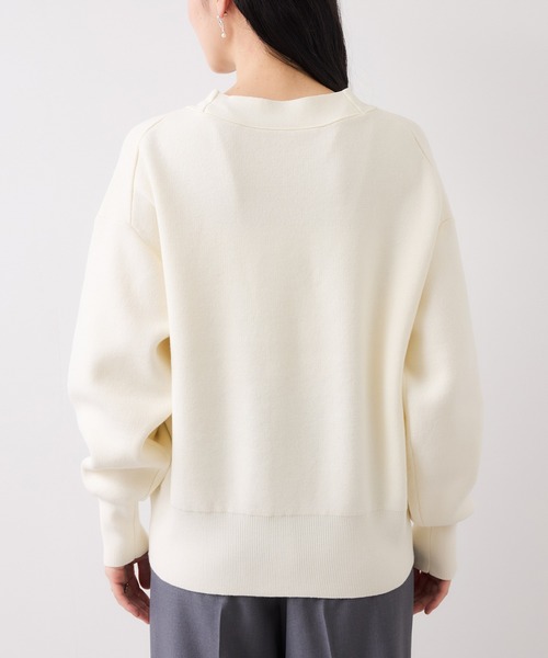 VIS(ビス)の「釦アクセントコクーンカーディガン(カーディガン/ボレロ・レディース・ライトグレー/オフホワイト/ライトグリーン・FREE)」の13枚目の写真