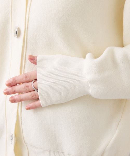 VIS(ビス)の「釦アクセントコクーンカーディガン(カーディガン/ボレロ・レディース・ライトグレー/オフホワイト/ライトグリーン・FREE)」の10枚目の写真