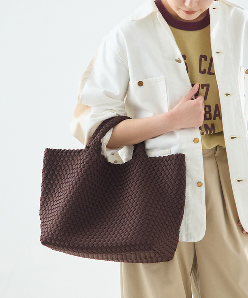 journal standard L'essage（ジャーナルスタンダードレサージュ）の「《追加》【NAGHEDI/ナゲディ】ST BARTHS MEDIUM TOTE：トートバッグ（トートバッグ・レディース・ブラウン/ベージュ・FREE）」の2枚目の写真