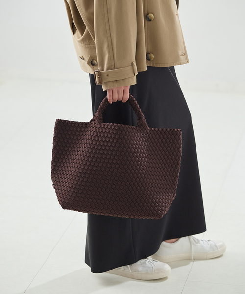 journal standard L'essage（ジャーナルスタンダードレサージュ）の「《追加》【NAGHEDI/ナゲディ】ST BARTHS MEDIUM TOTE：トートバッグ（トートバッグ・レディース・ブラウン/ベージュ・FREE）」の5枚目の写真