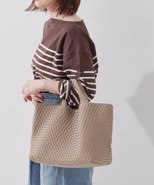 journal standard L'essage（ジャーナルスタンダードレサージュ）の「《追加》【NAGHEDI/ナゲディ】ST BARTHS MEDIUM TOTE：トートバッグ（トートバッグ・レディース・ブラウン/ベージュ・FREE）」の7枚目の写真