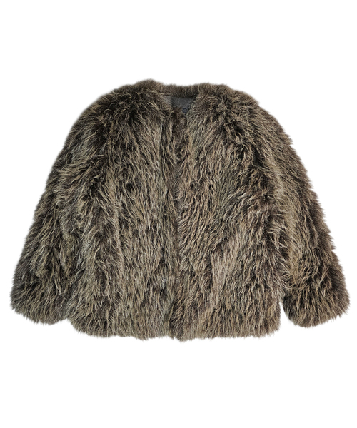A.R.U(エイアールユー)の「CLOUDY FAUX FUR COAT(ムートンコート・レディース・カーキ/イエロー/ミント・FREE)」の2枚目の写真