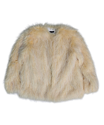 CLOUDY FAUX FUR COAT